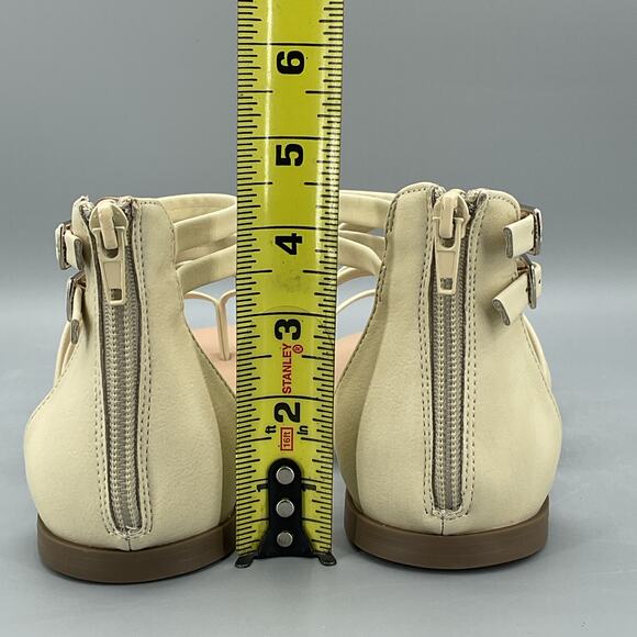 NEW Journee Collection Women’s Zallie Gladiator Sandals Ivory Size 9 - Picture 4 of 10